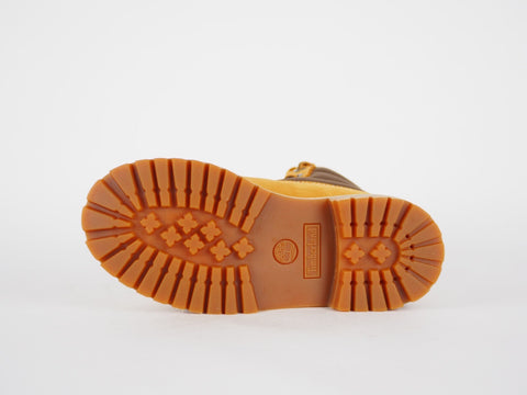 Boys Timberland 6 Inch Quilted 1770R Wheat Leather Fabric Lace Up Chukka Boots