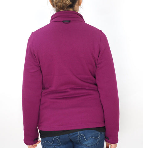Womens Jack Wolfskin Kinga 5018701 Wild Berry Zip Up Warm Fleece Sweatshirt