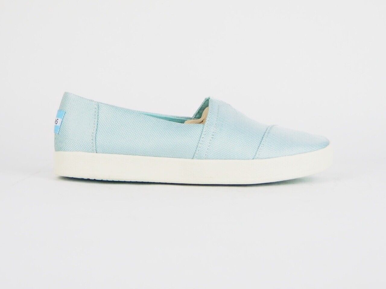 Womens Toms Avalon Turquoise Shiny Woven Flats Slip On Ladies Trainers Uk 4