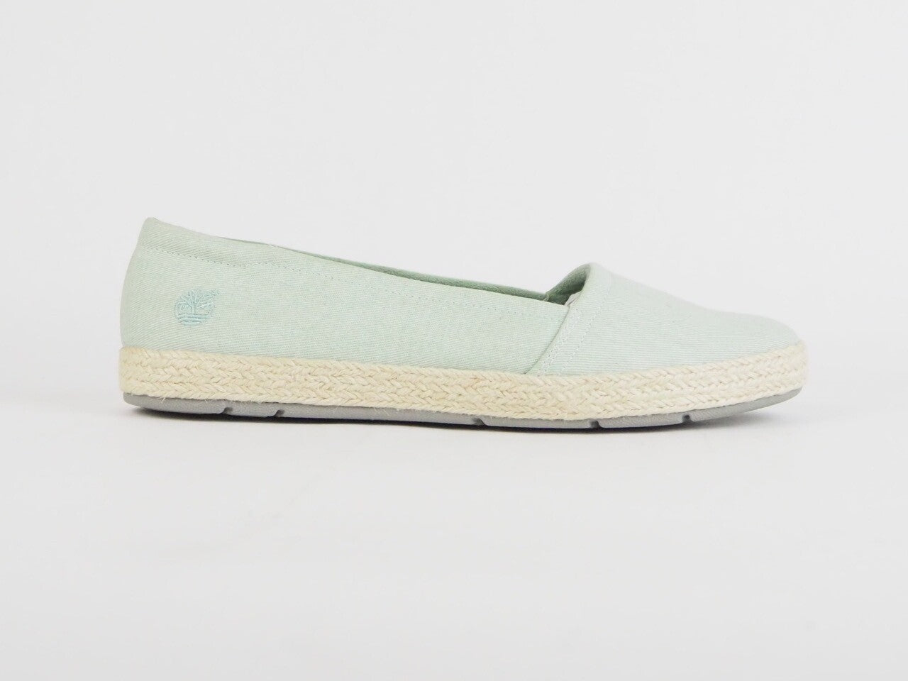 Womens Timberland Casco Bay Canvas A1AFE Mint Green Textile Slip On Canvas Shoes