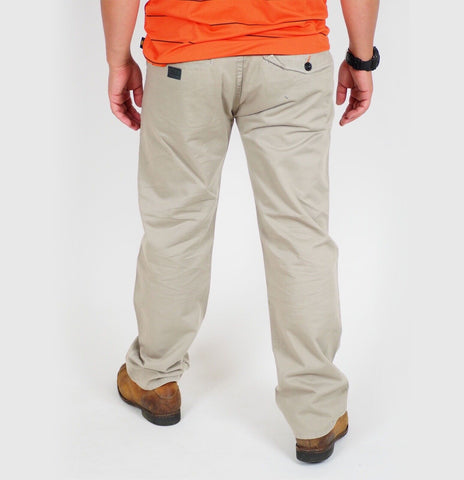 Mens The Original Ben Sherman DMB619 Stone Beige Straight Leg Casual Trousers