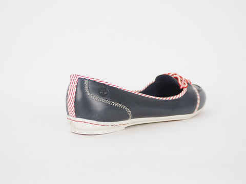 Womens Timberland Belle Island 24647 Navy Blue Leather Casual Ballerina Flats