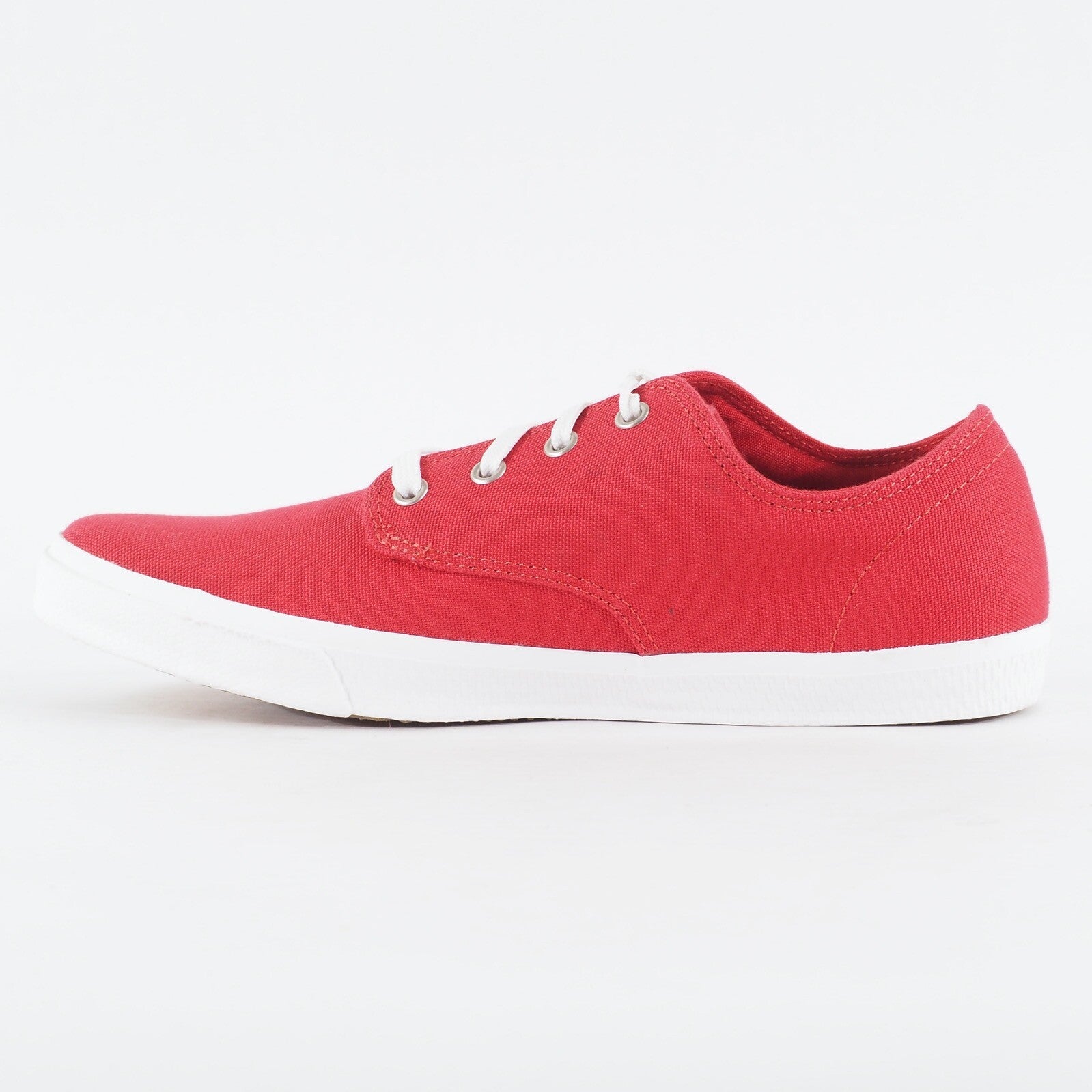 Mens Timberland Hookset 4 Eye 9321B Bright Red Canvas Laced Low Top Casual Shoes
