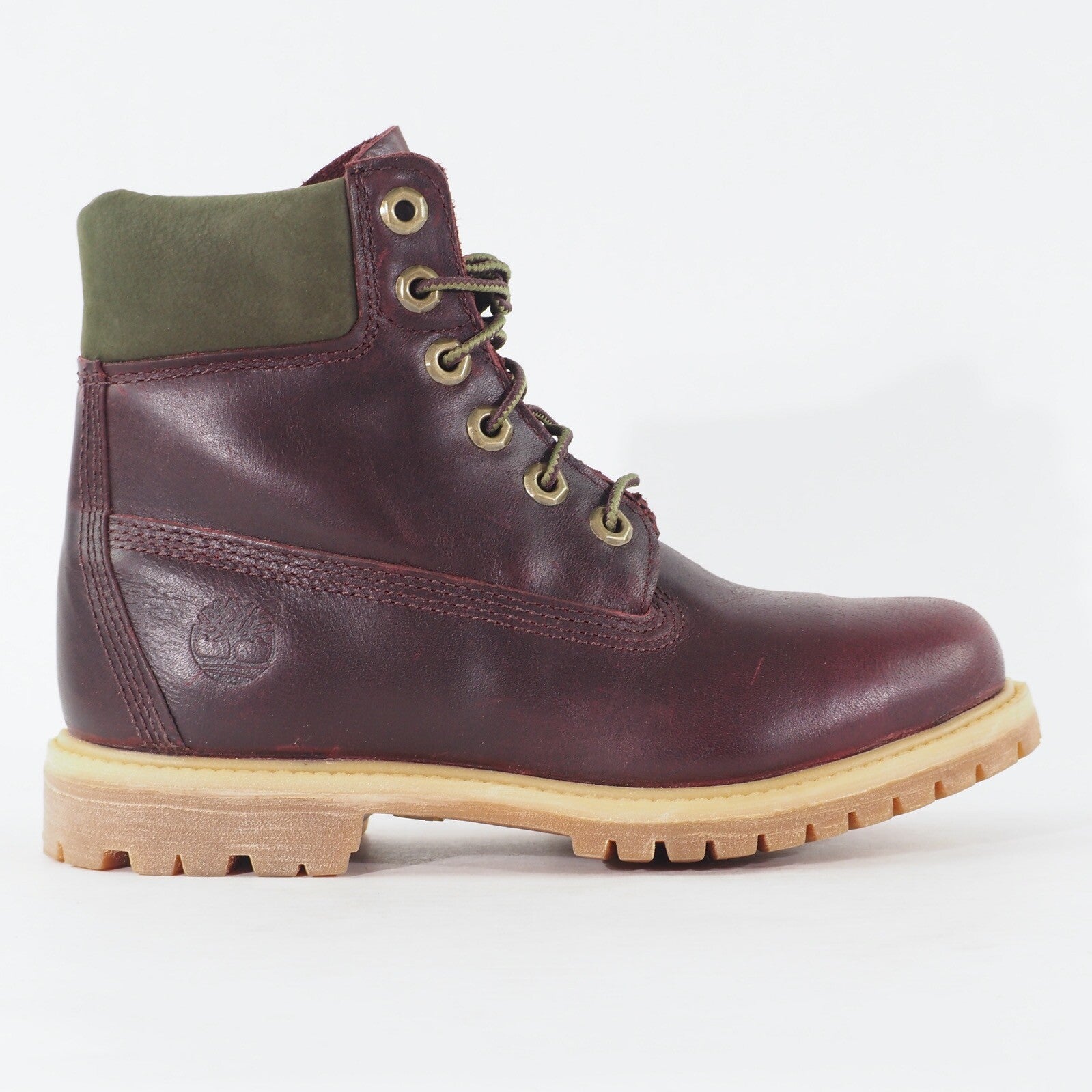 Womens Timberland Premium 6 Inch EK 8230A Dark Burgundy Lace Waterproof Boots