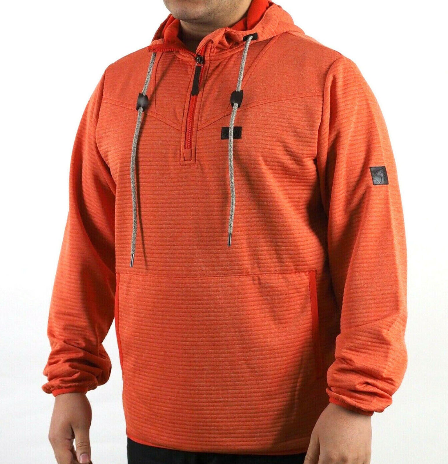 Mens Jack Wolfskin Tongari Nanuk 1803432Half Zip Orange Warm Hoddie