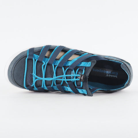 Mens Timberland EK Helion 9025R Navy Blue Leather Strappy Lace Up Casual Sandal 