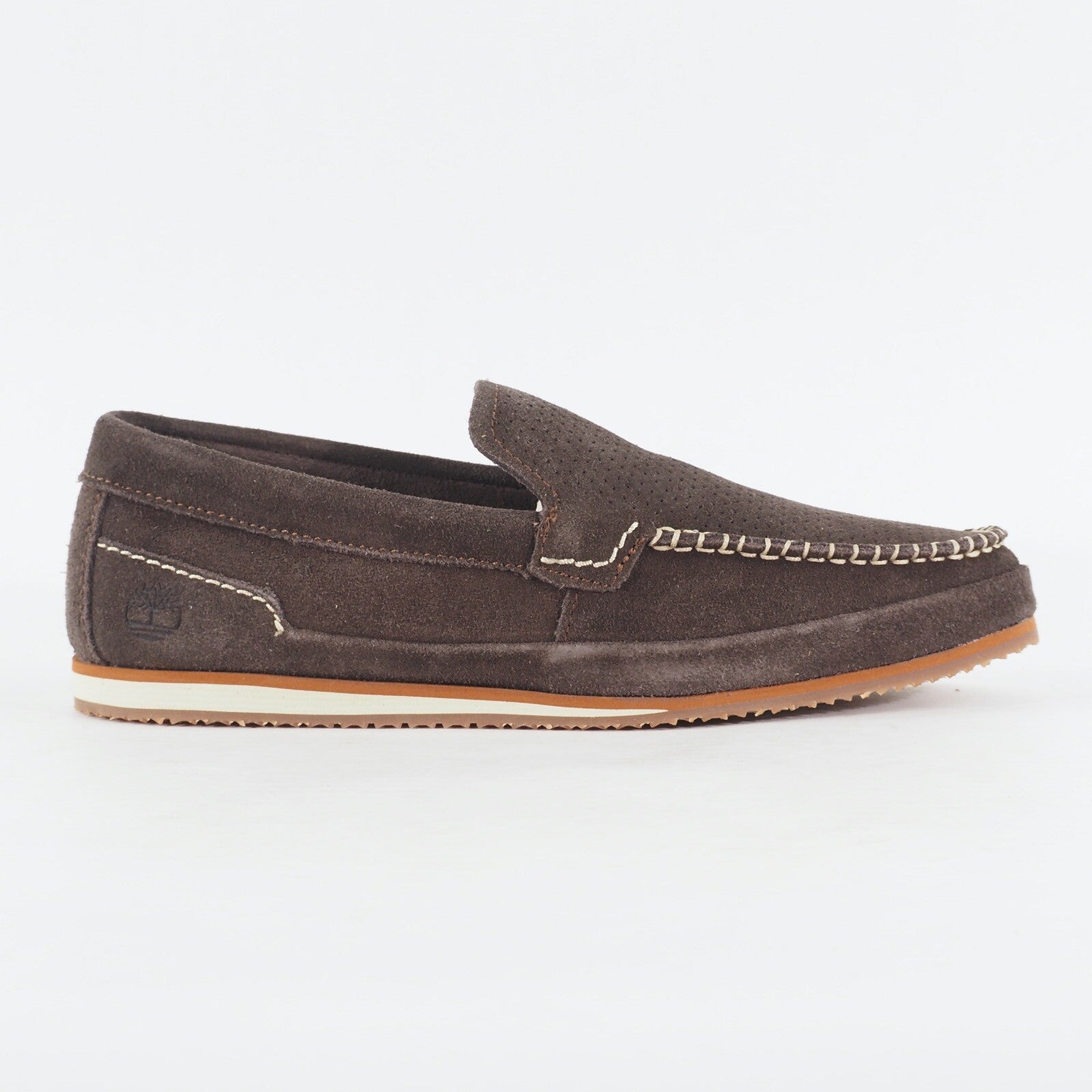 Mens Timberland Hayes Valley 6725B Dark Brown Leather Slip On Casual Shoes