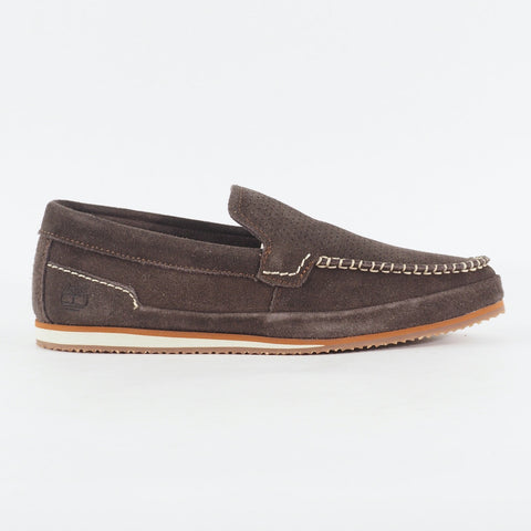 Mens Timberland Hayes Valley 6725B Dark Brown Leather Slip On Casual Shoes