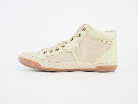Womens Timberland Northport 3964R Cream Leather Fabric Lace Up Chukka Shoes