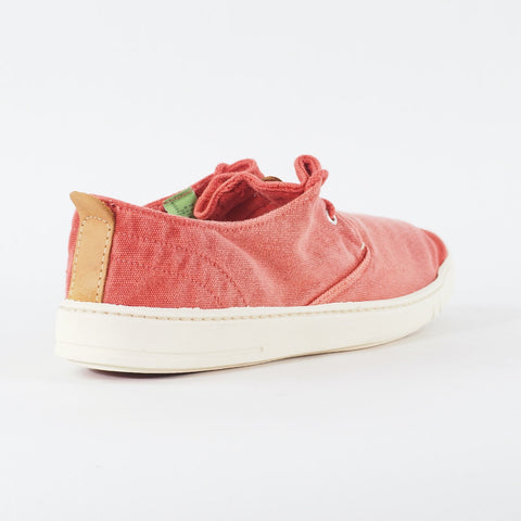 Mens Timberland Hoksthand Oxford 9336B Pale Red Canvas Lace Up Casual Shoes