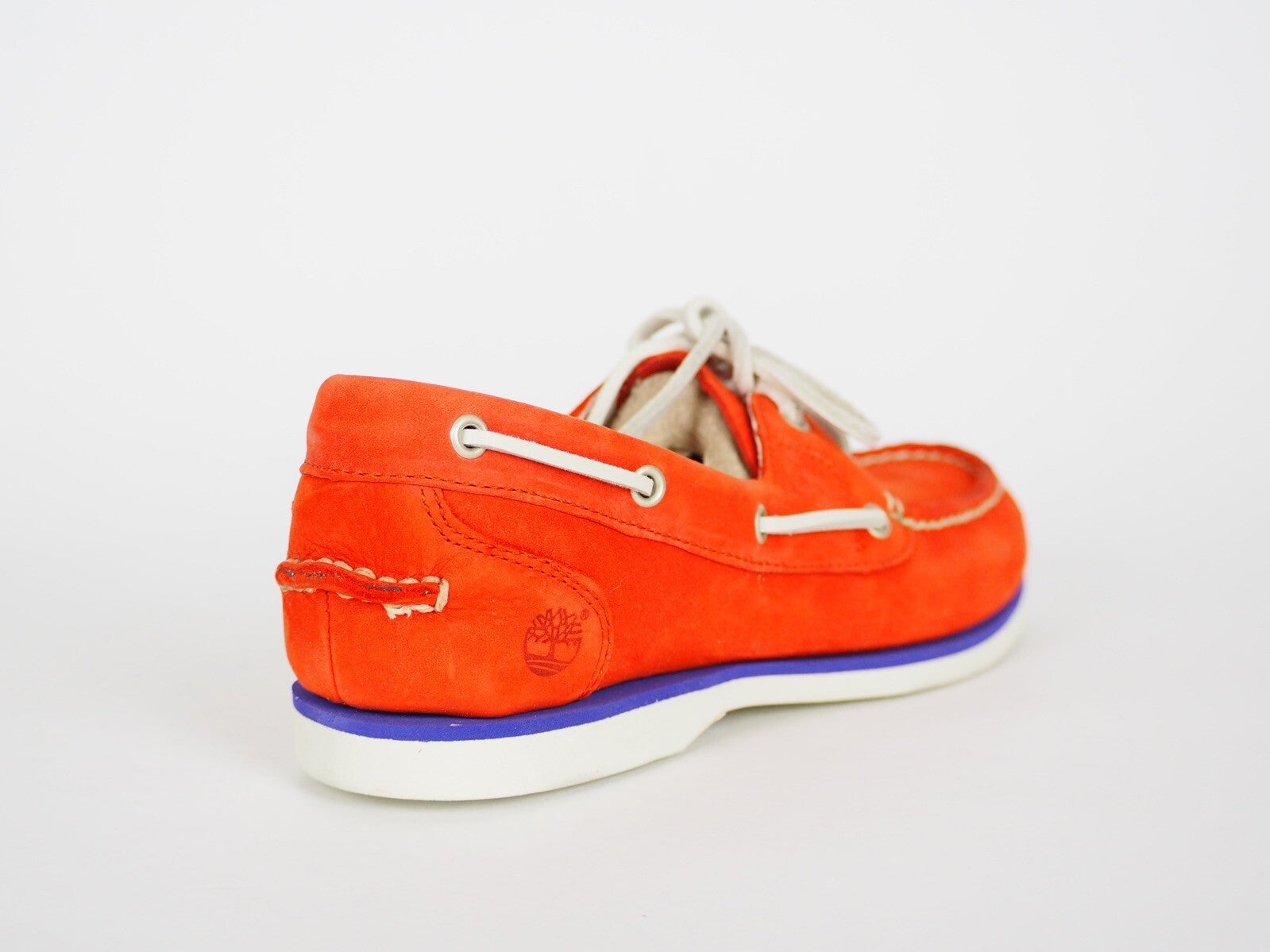 Womens Timberland EK Classic 2 Eye 8860R Orange Leather Boat Shoes UK 5