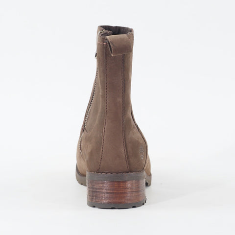 Womens Timberland EK Bethel 26658 Dark Brown Leather Zip Up Casual Chelsea Boots