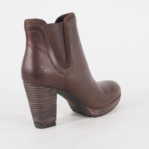 Womens Timberland EK Exetr Chelsea 8635A Brown Leather Pull On Walking Boots