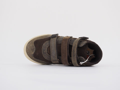 Boys Timberland Knights 30736 Dark Brown Leather Casual Kids Shoes Chukka Boots