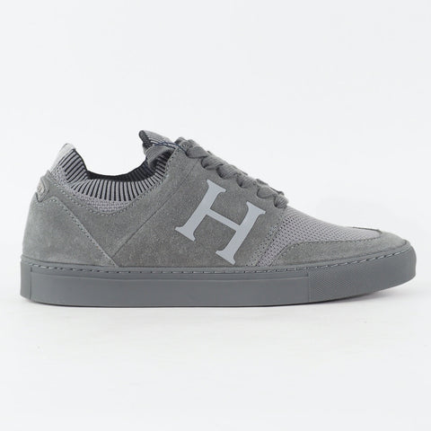 Mens Hackett London Entry Knit HMS20855 945 Grey Leather Textile Casual Shoes
