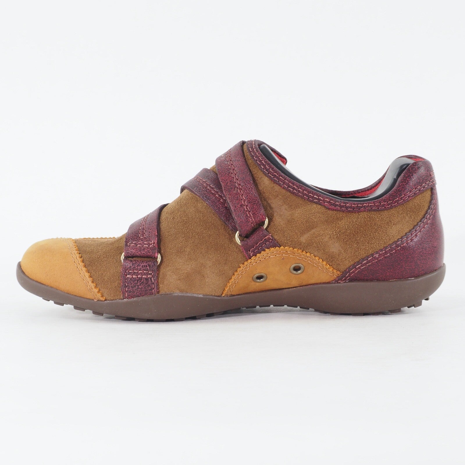 Womens Timberland Cicely Sport 63393 Rust Burgundy Leather Strap Casual Shoes
