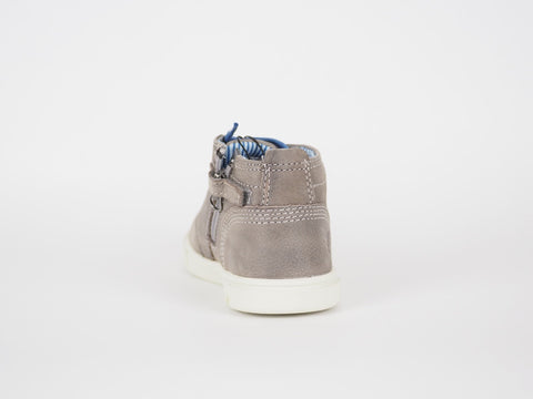 Boys Timberland Groveton 3273A Light Grey Leather Lace Up Casual Winter Boots