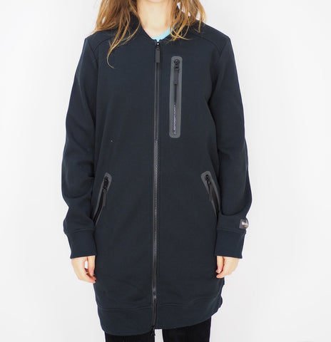 Womens Jack Wolfskin Tribeca 1705041 Black Long Full Zip Up Warm Sweatshirt