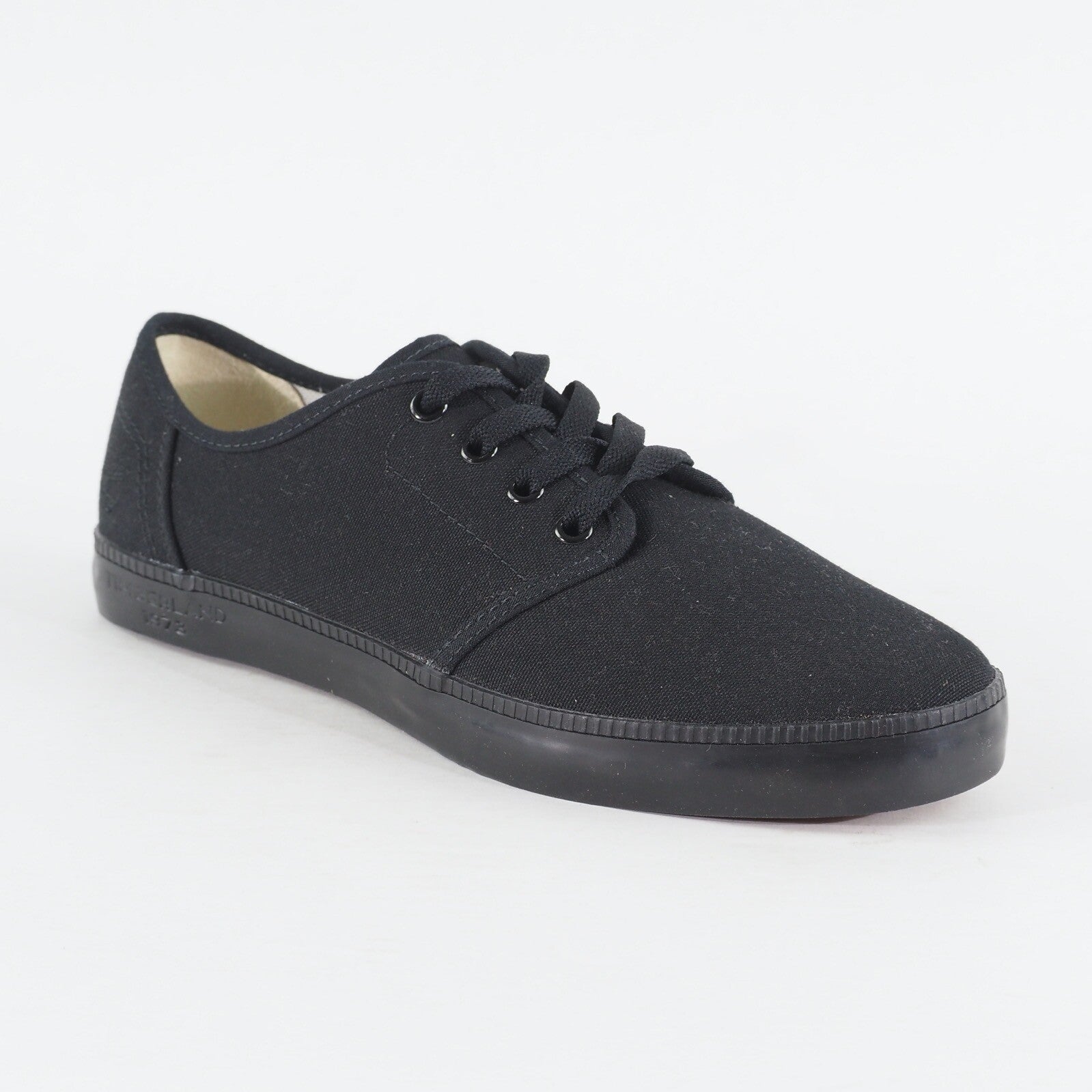 Mens Timberland Newport Bay Oxford A14XC Black Canvas Lace Up Low Casual Shoes