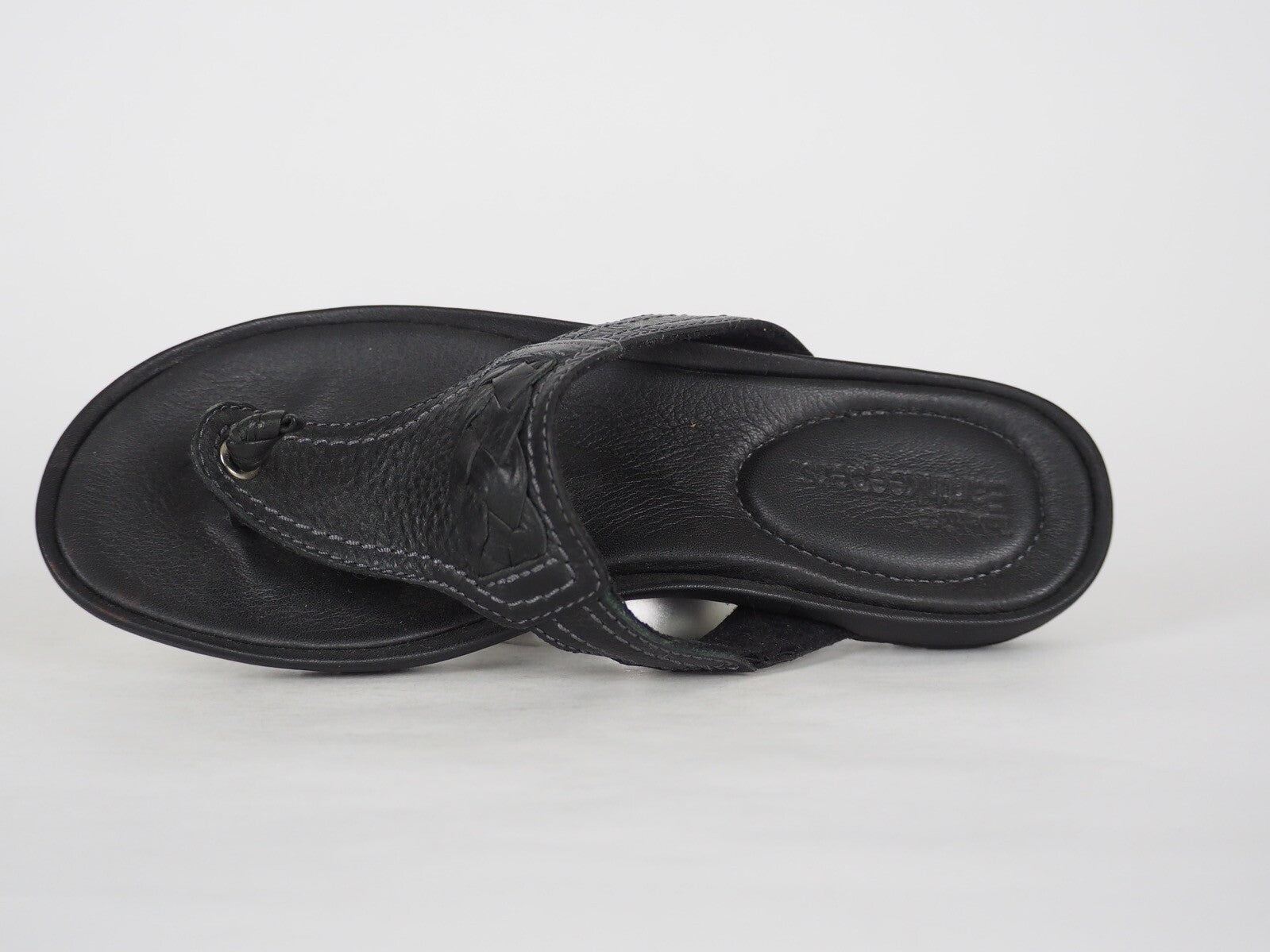 Womens Timberland EK 8108R Black Leather Sliders Casual Summer Thong Flip Flops