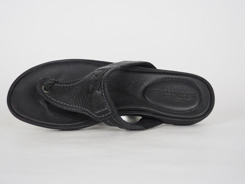 Womens Timberland EK 8108R Black Leather Sliders Casual Summer Thong Flip Flops