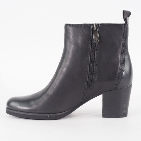 Womens Timberland Eleonor Street A1PZ5 Black Leather Zip Up Bootie 