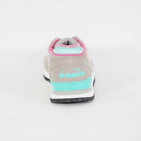 Womens Diadora 90248 Grey Textile Casual Lace Up Running Walking Ladies Trainers