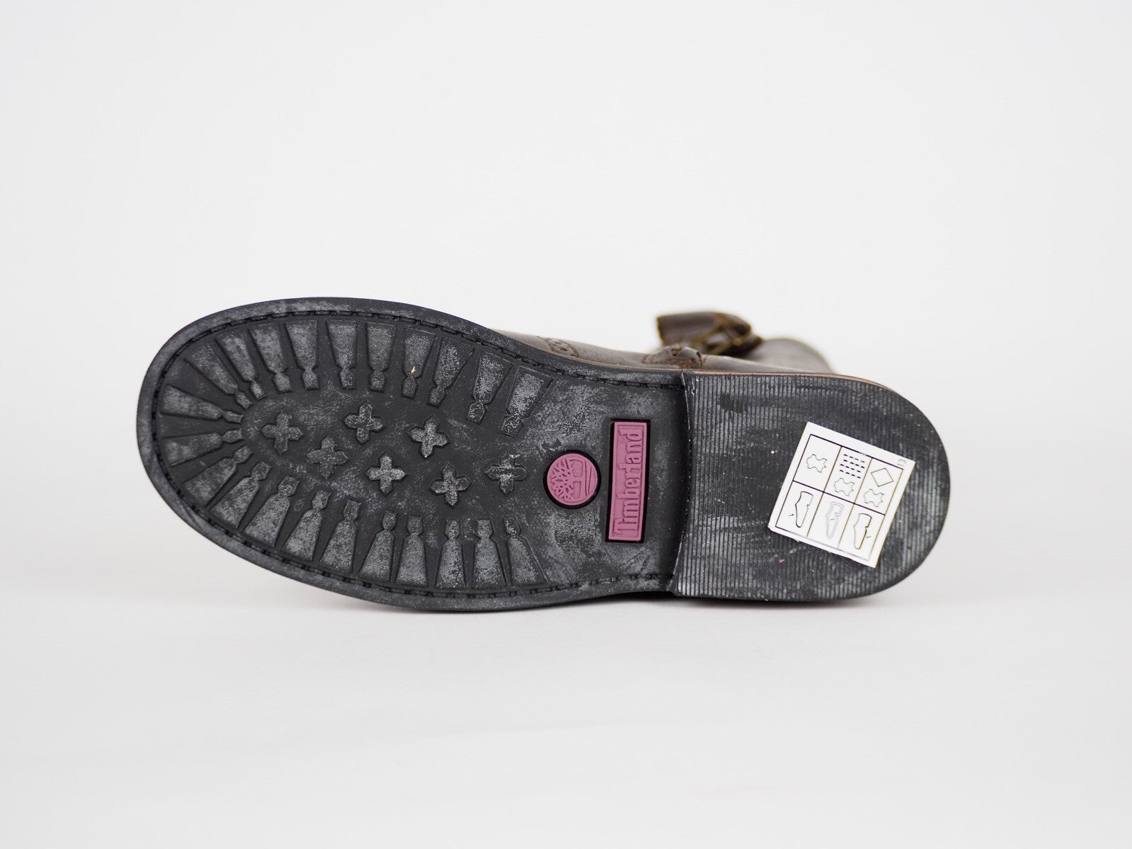 Girls Timberland Brixham Tall Zip 31706 Brown Leather Lace Up Winter Boots