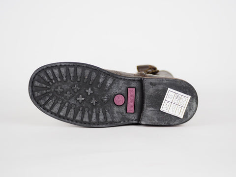 Girls Timberland Brixham Tall Zip 31706 Brown Leather Lace Up Winter Boots