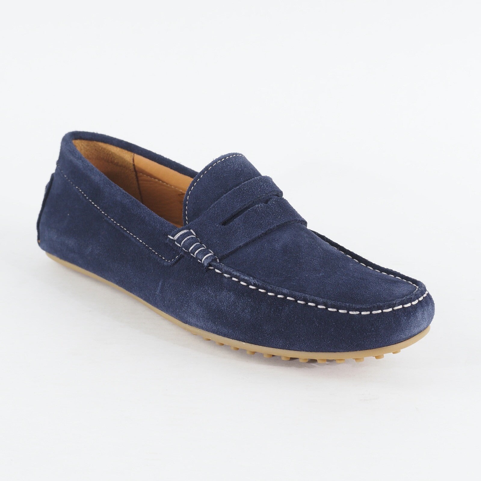 Mens Hackett London Richmond Driver Navy Leather Slip On Casual Loafer Shoes