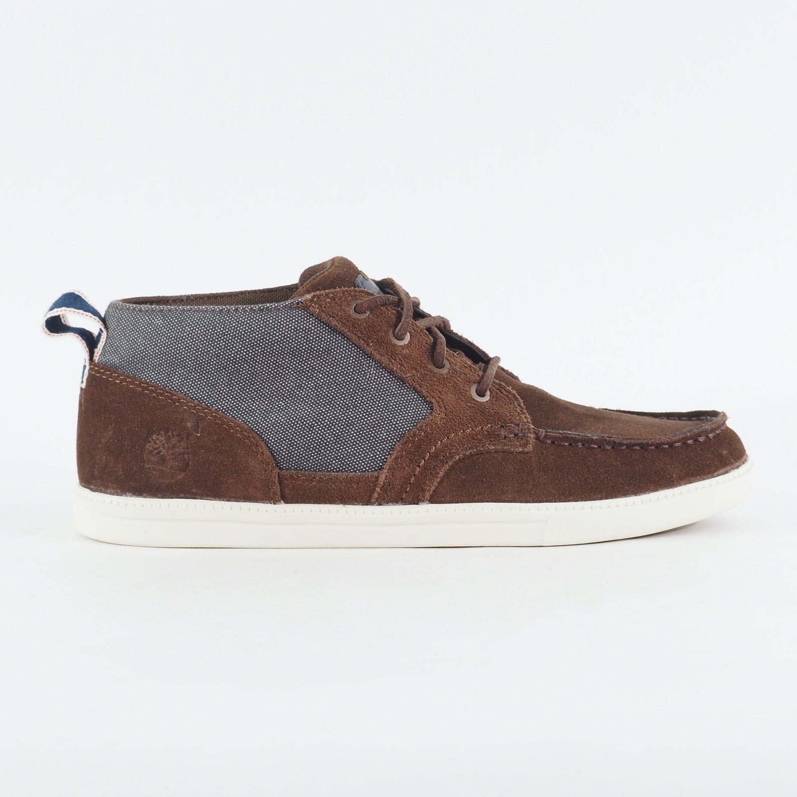 Mens Timberland EK Fulk Chukka 6941A Brown Navy Leather Lace Up Casual Boots