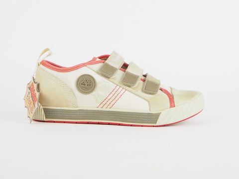 Timberland Ek Crash Blaster 80929 Beige Leather Strap Casual Oxford Shoes