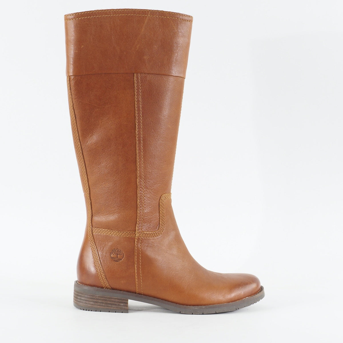 Womens Timberland Venice Park Tall A1IZ7 Tan Leather Zip Up Casual High Boots