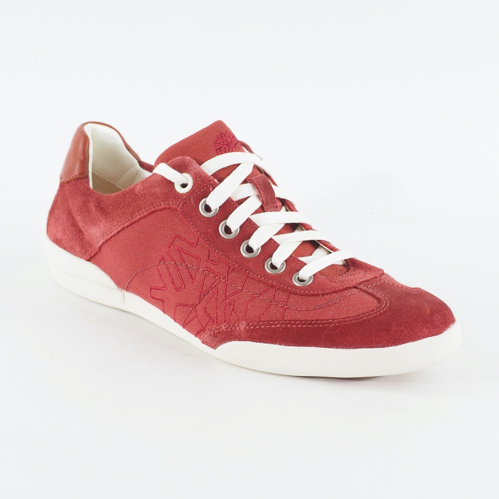 Mens Timberland Casco Bay Ox 65188 Burgundy  Lace Up Low Top Casual Canvas Shoes