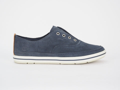 Womens Timberland Casco Bay 8843R Navy Blue Leather Laceless Light Casual Shoes