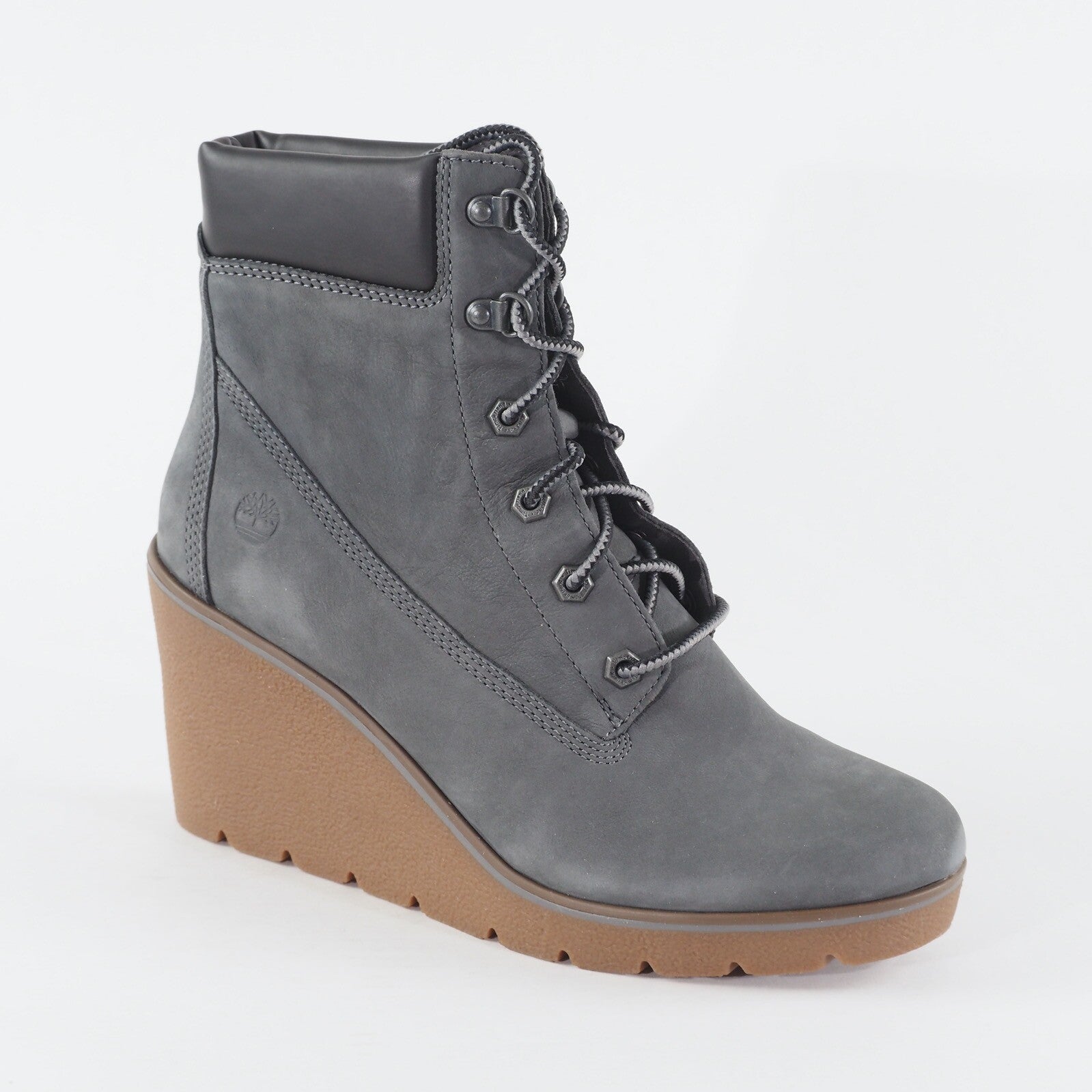 Womens Timberland Paris Height 6inch A23Z2 Grey Leather Lace Up Casual Boots