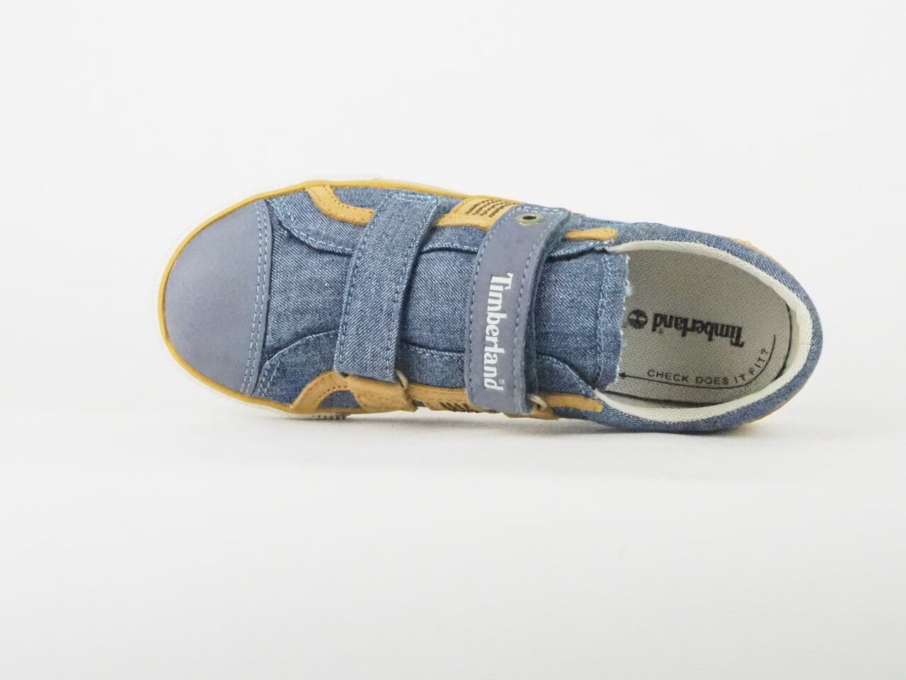 Youths Timberland Glastenbury Hook A12QD Blue Canvas Strap Boys Shoes