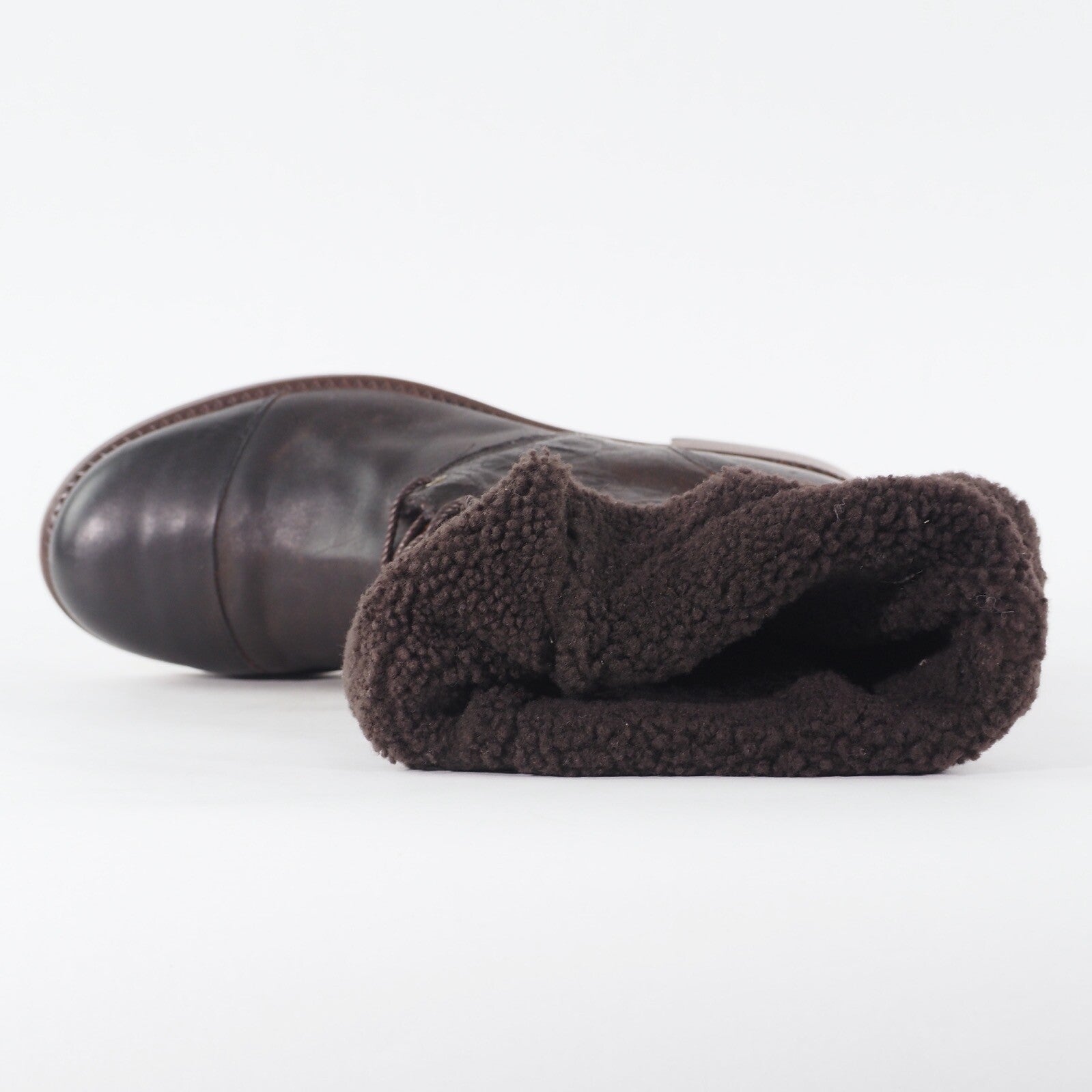 Womens Timberland Lucille 10 Inch 25687 Dark Brown Leather Lace Up Casual Boots