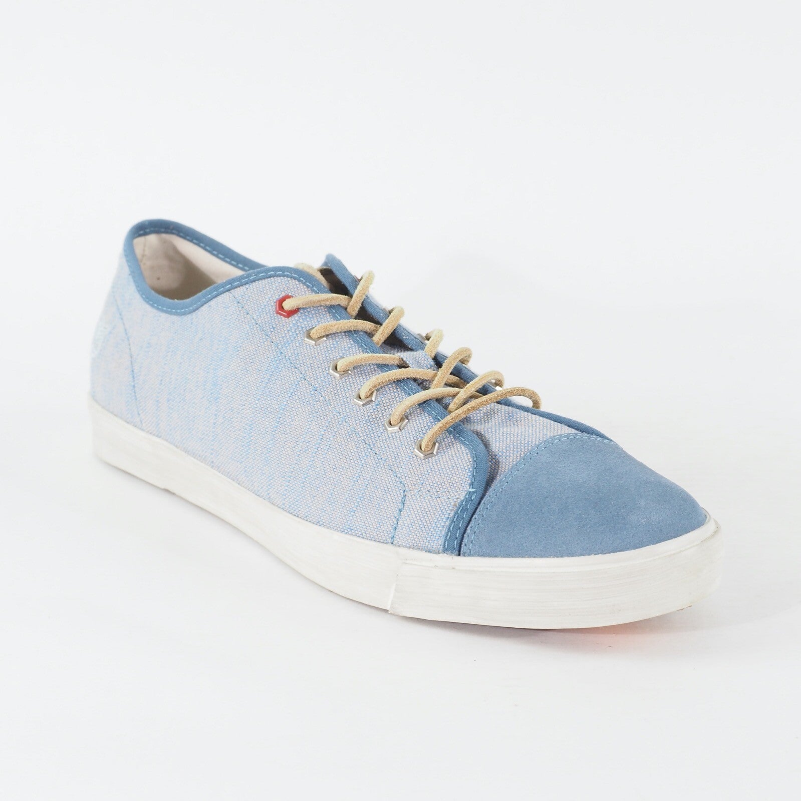 Mens Timberland EK Glastenbury 9043B Light Blue Canvas Lace Low Top Casual Shoes