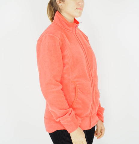 Womens Jack Wolfskin Moon Track 1700301 Hot Coral Zip Up Warm Fleece Sweatshirt
