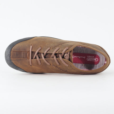 Womens Timberland Ntch Ox 19653 Dark Brown Leather Lace Up Low Top Casual Shoes 