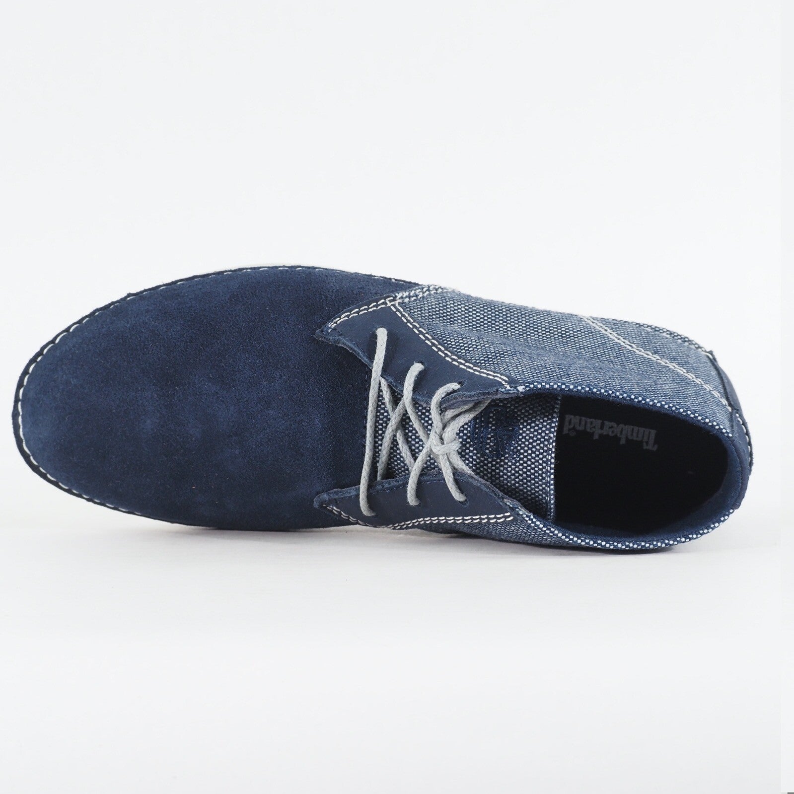 Mens Timberland Ballard Chukka A13D4 Blue Leather Canvas Lace Up Casual Shoes
