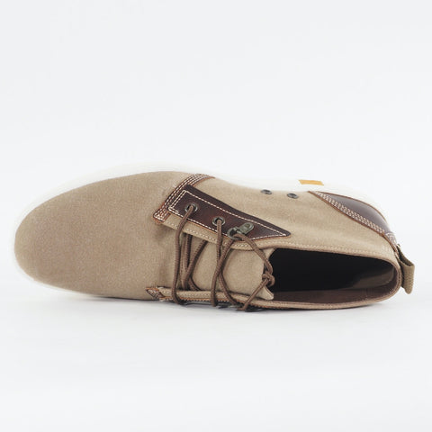 Mens Timberland Amherst Canvas Chukka A15KY Brown Leather Canvas Casual Boots