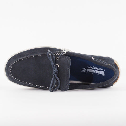 Mens Timberland Casco Bay 1 Eye 5649R Navy Casual Leather Slip On Boat Shoes