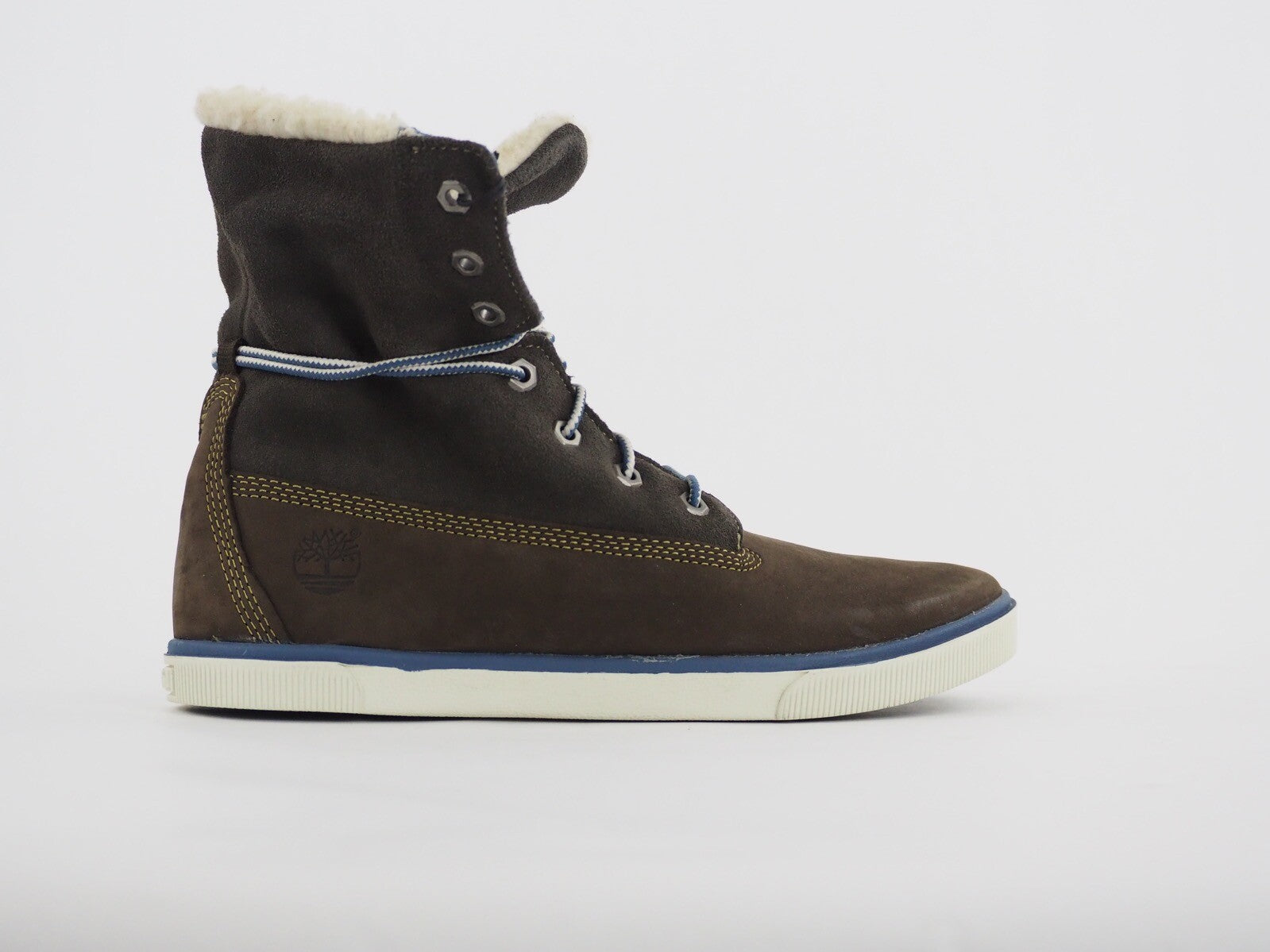 Timberland Deering 8793R Dark Brown Winter Shoes Leather Fold Cotton In Boots