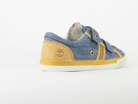 Youths Timberland Glastenbury Hook A12QD Blue Canvas Strap Boys Shoes