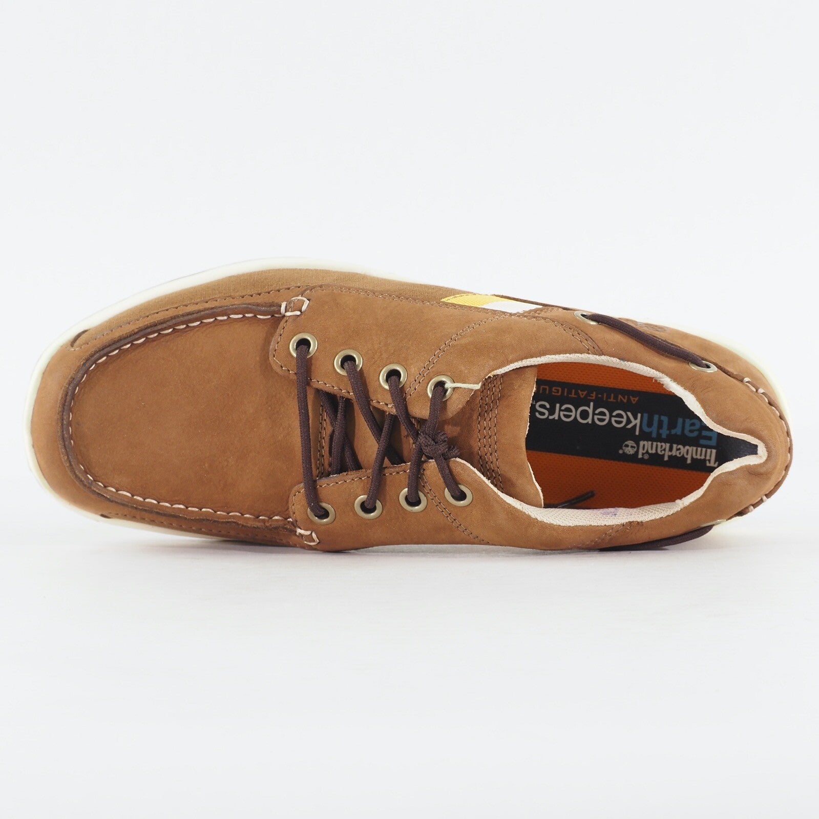 Mens Timberland EK Sport 45539 Caramel Brown Leather Lace Up Casual Boat Shoes