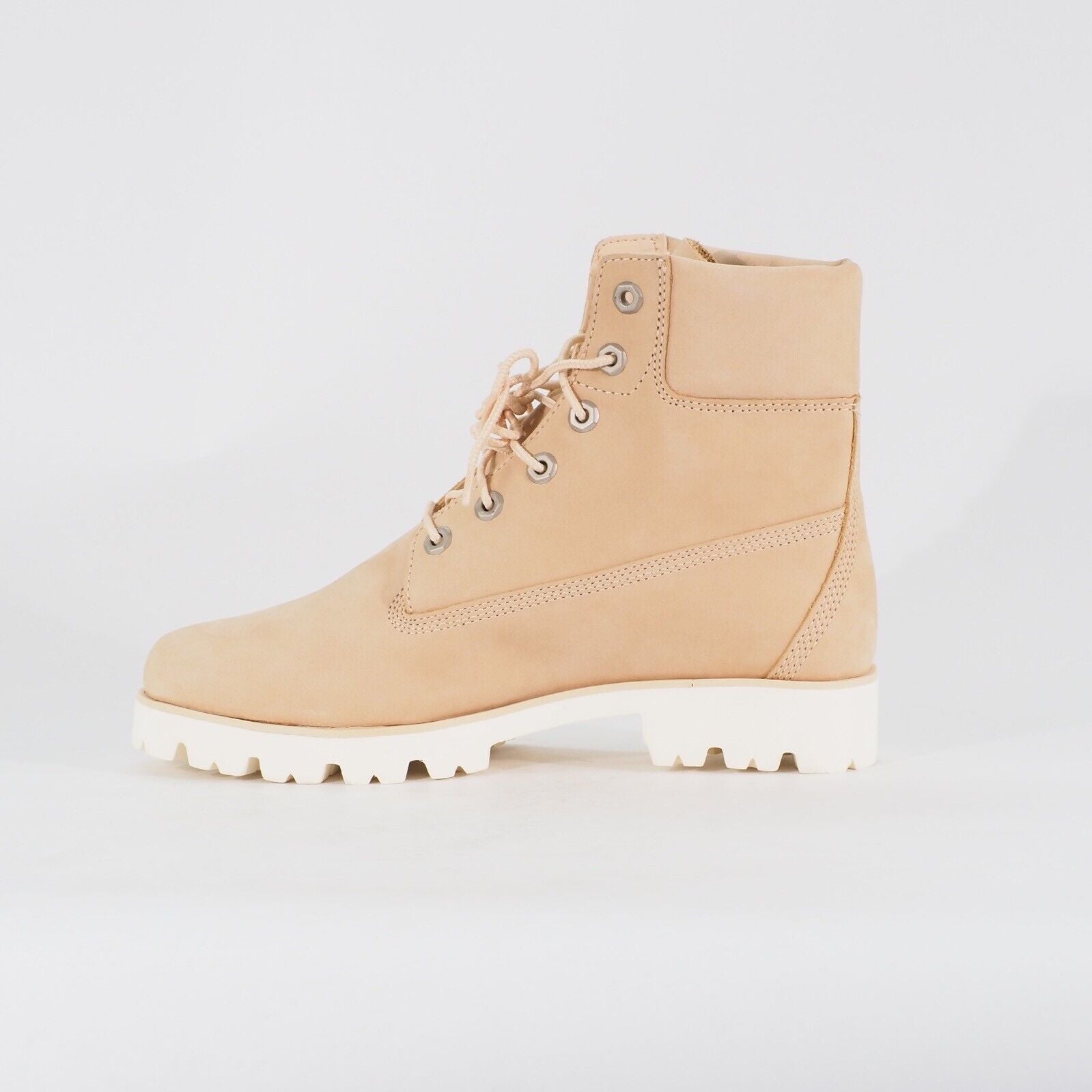 Womens Timberland Premium 6 Inch A1TYI Peach Leather Lace Casual Walking Boots