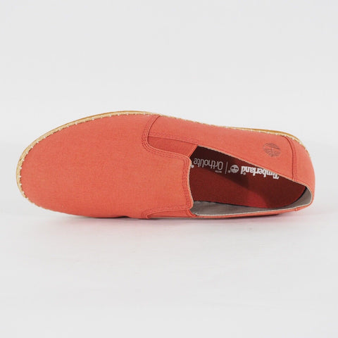 Mens Timberland Surf Edge Sym 0A233K Orange Textile Slip On Casual Walking Shoes