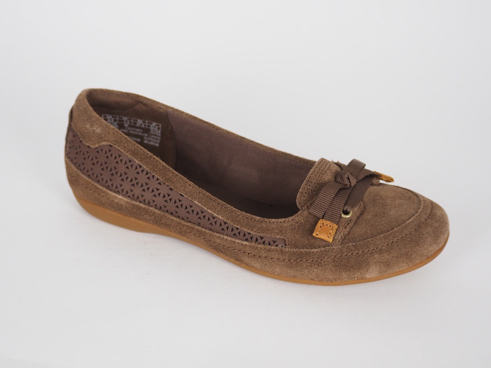 Womens Timberland Falmouth 8021R Brown Suede Slip On Ballerina Shoes